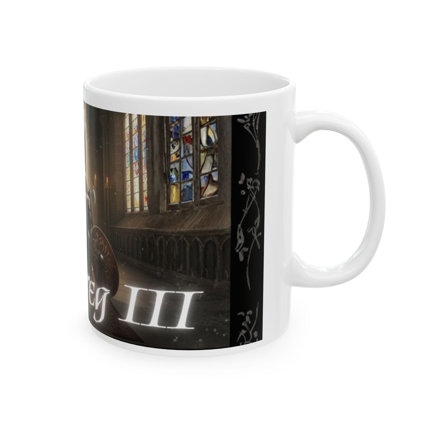 King on His Throne Ceramic Mug — Regal Medieval Monarch Design (11oz, 15oz)
