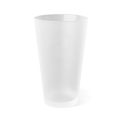 Frosted Pint Glass – “Hustle More, Coffee Less” 16oz Motivational Beer & Coffee Cup
