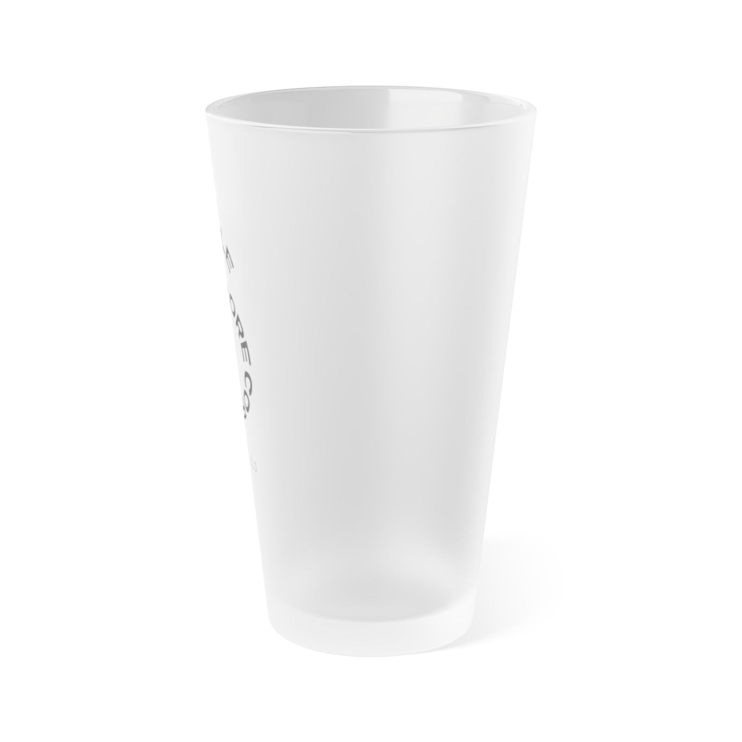 Frosted Pint Glass – “Hustle More, Coffee Less” 16oz Motivational Beer & Coffee Cup